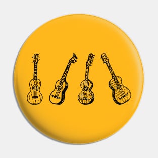 4 Guitars Pin