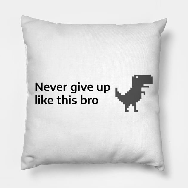 Chrome Dino Pillow by Happy_Gl