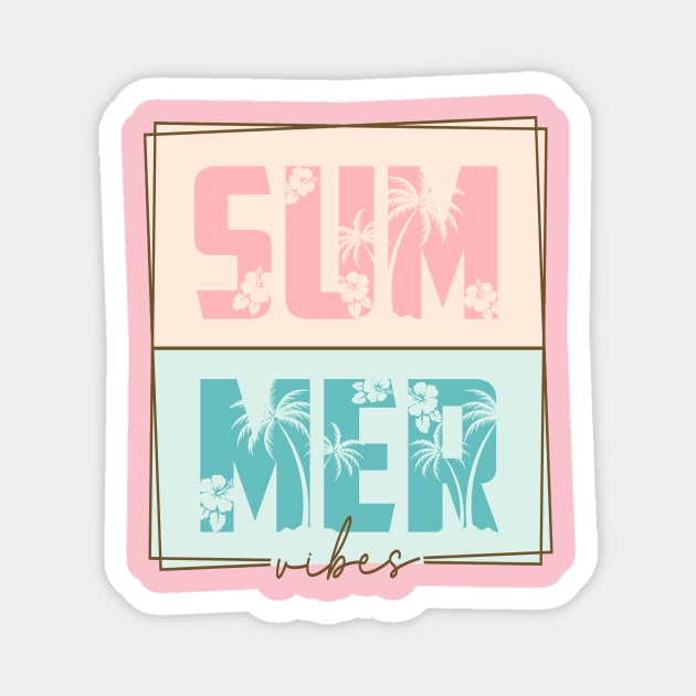 Vintage Surf Summer Vibes Magnet by Banned Books Club