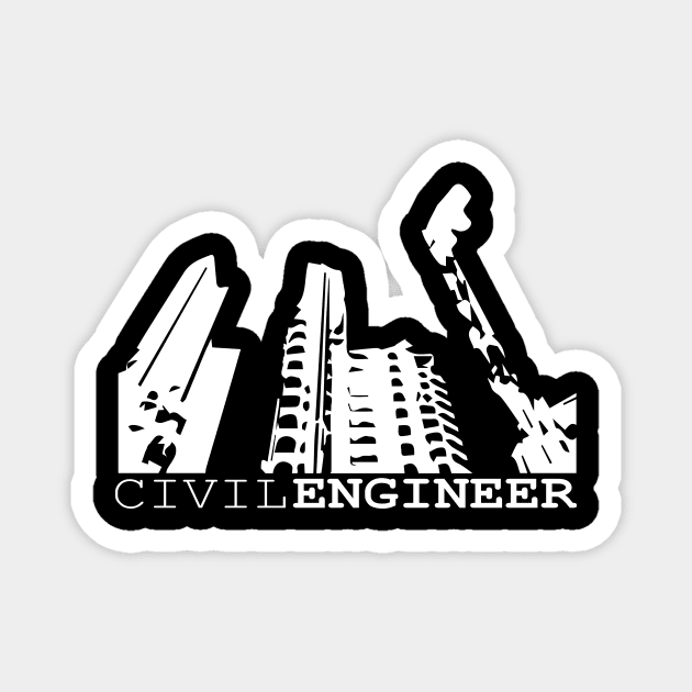 civil engineer, building, engineering Magnet by PrisDesign99