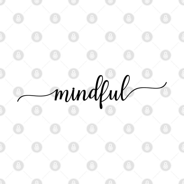 Mindful Word in Black and White by hwprintsco