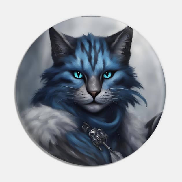 Fantasy cat knight blue Pin by Chantel Fourie