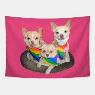 Reyes Bratpack in Rainbow Bandanas Tapestry