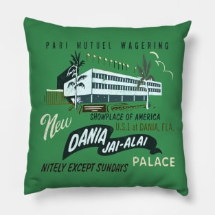 Dania Jai-Alai  - Retro Aesthetic Pillow