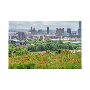 Poppies and the Liverpool skyline T-Shirt