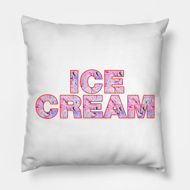 Ice cream text pattern design Pillow by Captain-Jackson