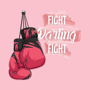 boxing breast cancer awareness fight darling fight T-Shirt