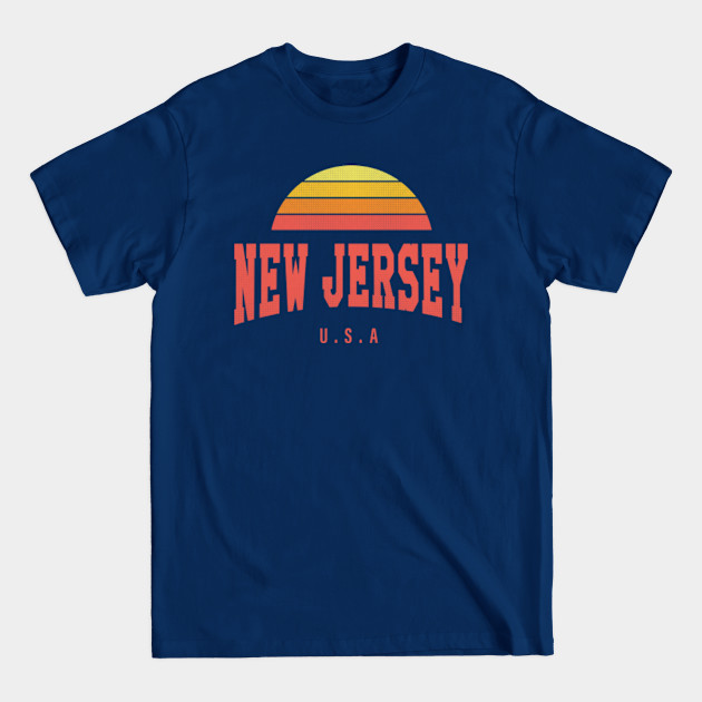 Disover New Jersey - NJ Retro Sunrise/Sunset - New Jersey - T-Shirt