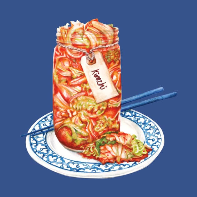 Kimchi- Watercolour Food Illustration by AmandaDilworth