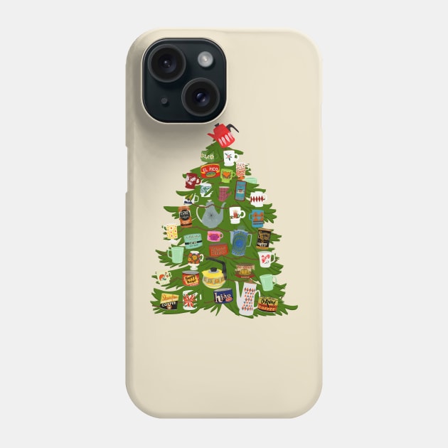 Coffee Christmas tree Phone Case by jenblove