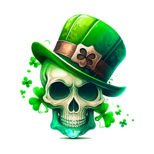 St Patrick's Day Skull, Ireland, Irish, Lucky, Irish Pride, Saint Patrick's T-Shirt