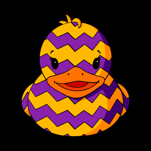 Zig Zag Egg Rubber Duck by Alisha Ober Designs