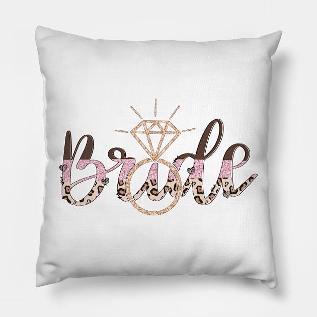 Bride To Be Cheetah Pillow by Mastilo Designs