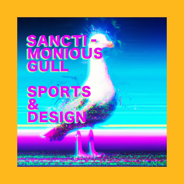 Sanctimonious Gull Sports & DesIgn logo by lofi_retrowave