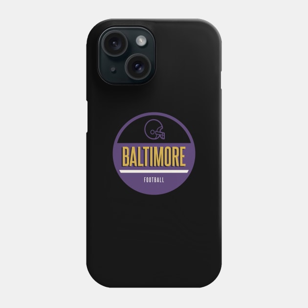 Baltimore retro football Phone Case by BVHstudio