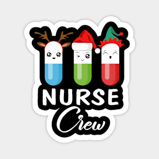 Funny christmas nurse crew Magnet