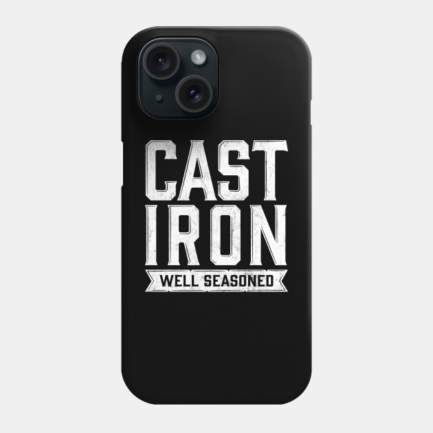 Cast Iron, Well Seasoned - White Worn Phone Case by Wright Art