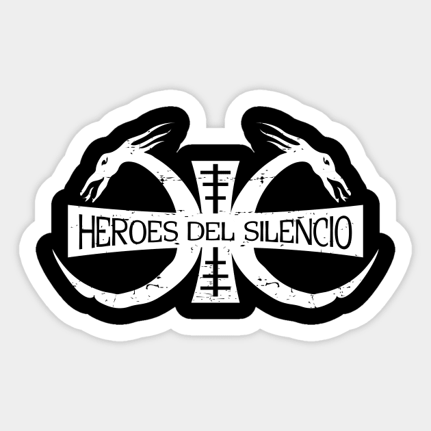 Heroes del Silencio - circle - grunge design - Heroes Del Silencio -  Sticker