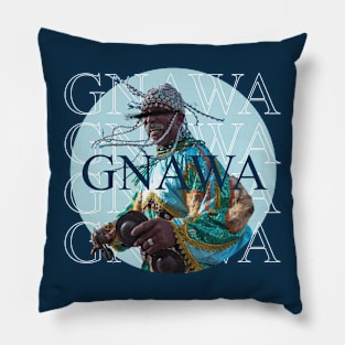 gnawa music of morocco and spirit LIGHT BLUE DESGIN T-shirt Pillow