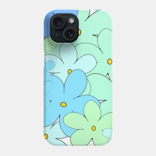 Multi Pastel Color Cartoon Flower Phone Case