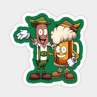 Oktoberfest Sausage And Beer Magnet