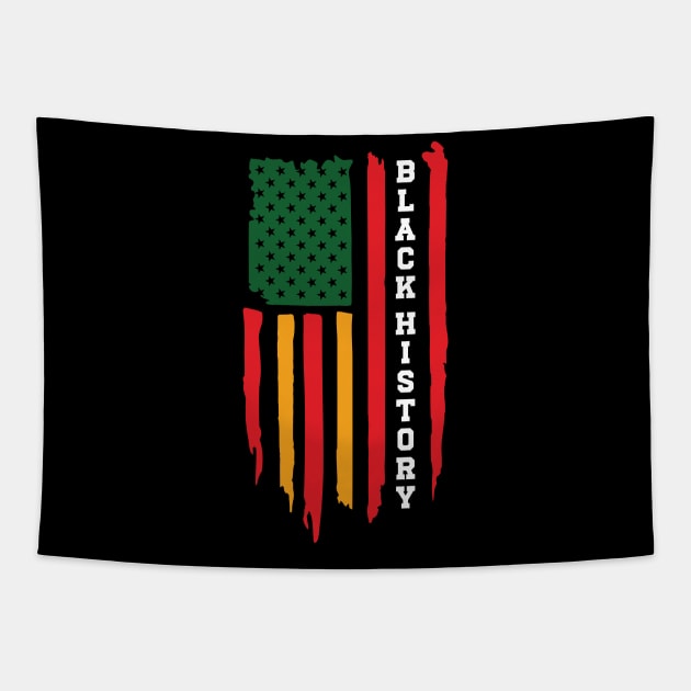 US Flag Black History African American History Tapestry by Emma