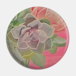 Succulent Flower Bouquet Pin