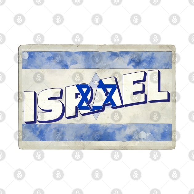 Israel Vintage style retro souvenir by DesignerPropo