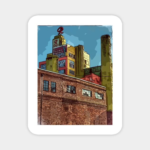 Rainier Beer building in Seattle Washington USa Magnet by WelshDesigns