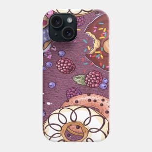 Donut Purple Pattern Phone Case