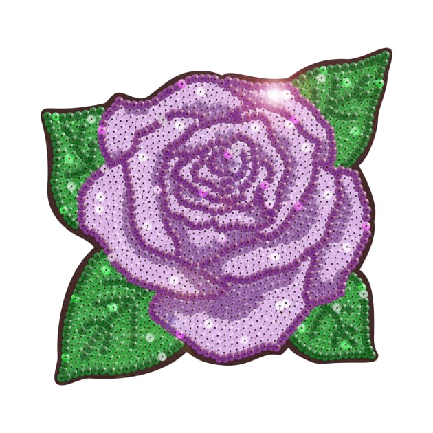 Purple Sequin Rose by Annelie