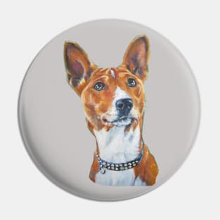 Basenji Fine Art Painting Pin