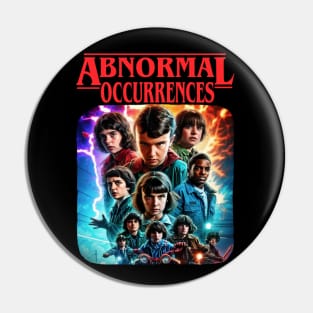 Abnormal Occurrences PARODY Retro Funny Off Brand Knock Off Alternate Universe Pin