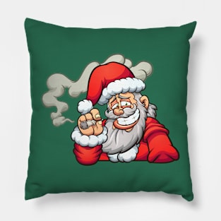 Smoking Santa Claus Pillow