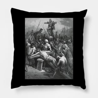 The Crucifixion of Jesus - Gustave Dore Pillow