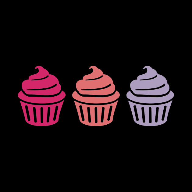 Three cupcakes by Designzz