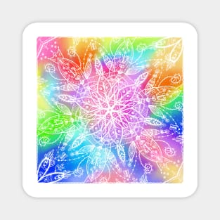 rainbow mandala Magnet