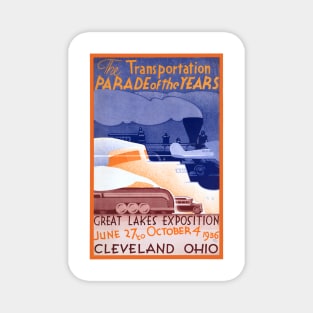 Vintage Travel Poster USA Cleveland Ohio Magnet