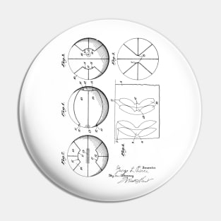 Basketball Vintage Patent Hand Drawing Pin