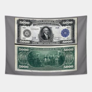 $5000 Bill Paper Money Tapestry