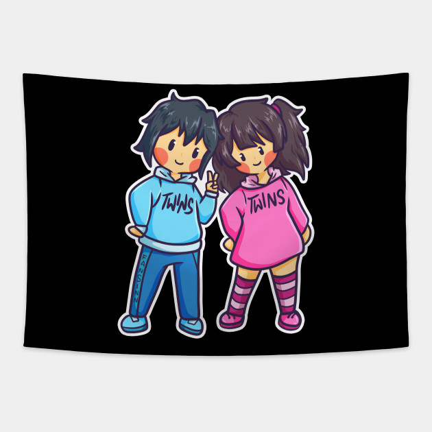 Twins Girl Boy Woman Man Family Gift Twins Tapestry Teepublic