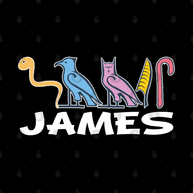 JAMES-American names in hieroglyphic letters-James, name in a Pharaonic Khartouch-Hieroglyphic pharaonic names by egygraphics