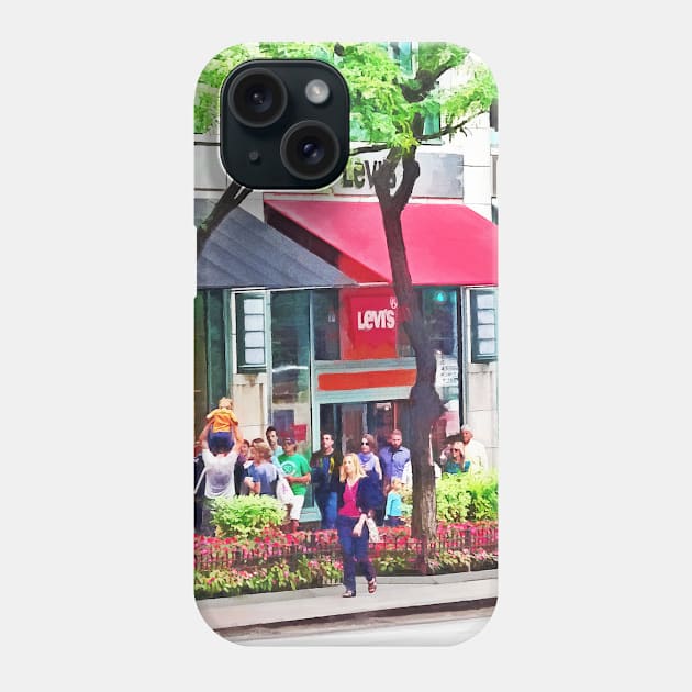 Chicago IL - Shopping Along Michigan Avenue Phone Case by SusanSavad