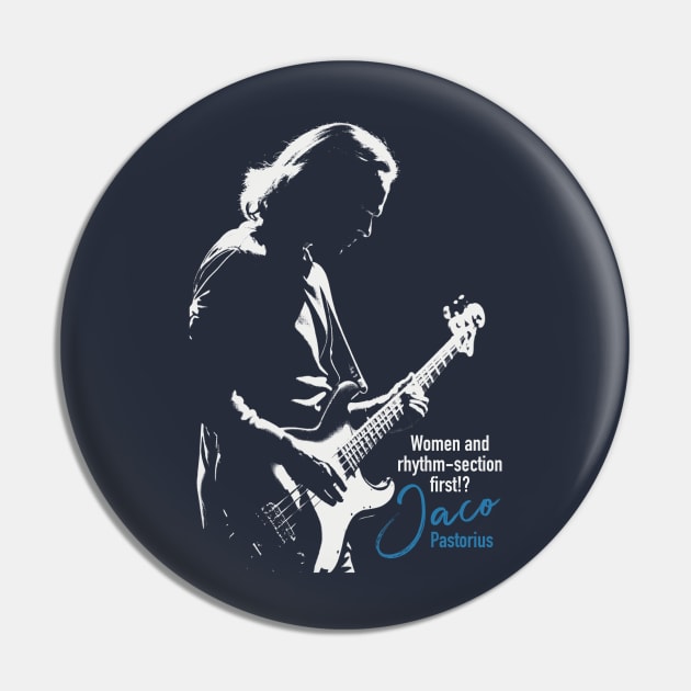 Jaco Pastorius silhouette Pin by BAJAJU