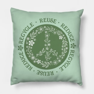 Recycle Reuse Reduce Pillow