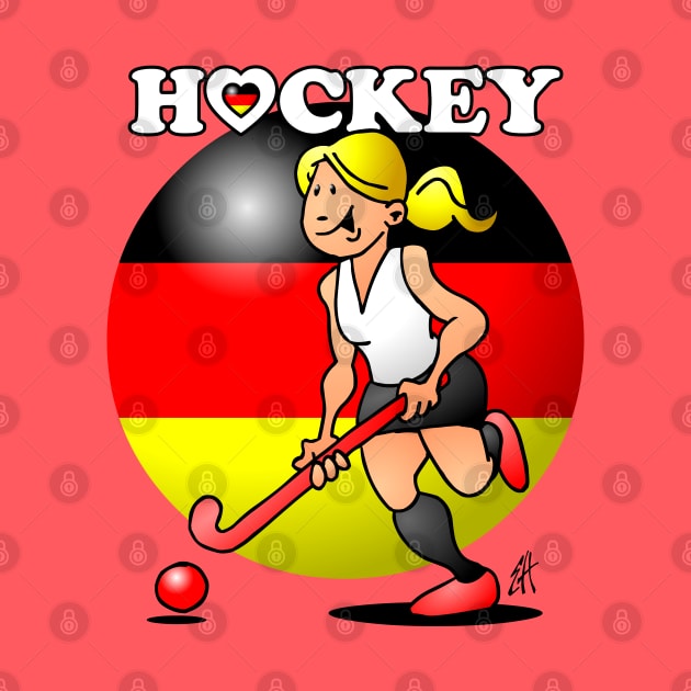 Hockey lady of the German field hockey team. by Cardvibes