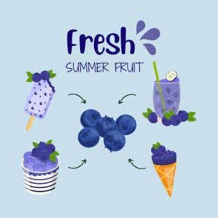 Blueberry Fresh Summer Fruit T-Shirt