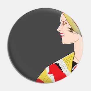 Art Deco Lady Pin