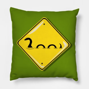 Nessie Crossing: Watch for the Legendary Loch Ness No 1 Pillow