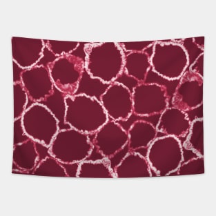 Viva magenta rings tie dye Tapestry